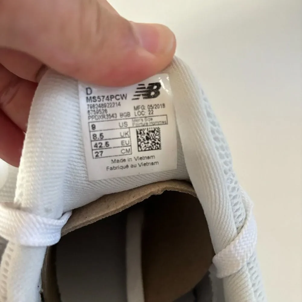 New Balance Fresh Foam Athletic Sneaker White Mesh Lace Up Round‎ Toe Size 9